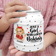 Just A Girl Who Loves Baking - Personalized Cookie Jar