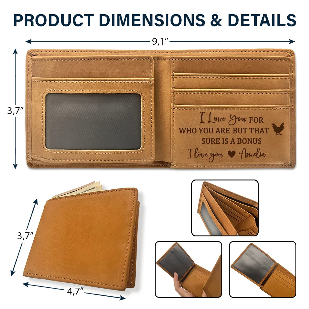 Gift For Couples, Gift For Husband, Gift For Boyfriend - I Licked It So It's Mine - Personalized Bifold Wallet