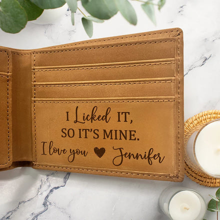 I Licked It So It's Mine - Personalized Bifold Wallet