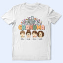 Gift For Mother,Gift For Grandma,Grandma - Grandkids - Grandma Nana Floral Title - Personalized T Shirt