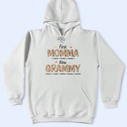 Gift For Mother, Mom - Children, Happy - First Mom Now Nana Flower Pattern - Personalized T Shirt