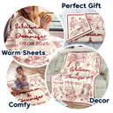 Gift For Couples,Gift For Husband,Gift For Boyfriend,Gift For Girlfriend,Happy - Wedding Anniversary Blanket Icon Lovely - Personalized Fleece Blanket, Sherpa Blanket