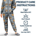 Cat Lovers,Pet Lovers,Dog Lovers,Dog Mom,Dog Dad,Cat Mom,Cat Dad,Happy - Custom Photo Funny Pet Face Pattern Dog Cat Family - Personalized Overall Onesie Hooded Jumpsuit