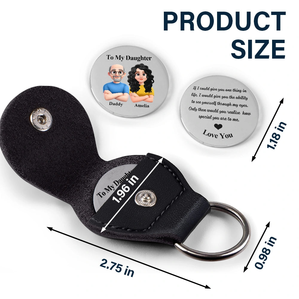 Dad,Daughters (Adult),Gift For Daughter,Mom,Love,Gift For Mother - How Special You Are Mom Daughter Dad Daughter - Personalized Leather Pocket Hug