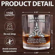 Gift For Brothers,Cousin,Happy - Once A Brother Always A Brother Metal Effect Hand Punch - Personalized Whiskey Glass