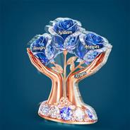 Gift For Mother,Gift For Grandma,Gift For Women,Top Market,Happy - 3D Crystal Effect Mom’s Love In Bloom - Personalized Custom Shaped Acrylic Plaque