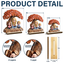 Gift For Mother,Mom - Daughters (Adult),Mom - Daughters (Young),Mom - Sons,Mom - Children,Love - Mother And Daughters Forever Linked Together Under Heart Tree - Personalized Custom Shaped Wooden Plaque