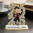 Graduation,Dad - Daughters (Adult),Gift For Daughter,Mom - Daughters (Adult),Dad - Sons,Gift For Son,Mom - Sons,Love - Congrats Grad Woman Man Crystal Effect - Personalized Custom Shaped Acrylic Plaque