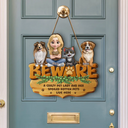 Pet Lovers,Pet Mom,Pet Dad,Pet Couple,Cat Lovers,Cat Mom,Cat Dad,Cat Couple,Dog Lovers,Dog Mom,Dog Dad,Dog Couple,Gift For Women,Gift For Men,Happy,Top Market - 3D Effect A Crazy Dog Cat Lady And Her Spoiled Rotten Dogs Cats - Personalized Custom Shaped Wood Sign