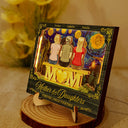 Gift For Mother,Mom - Daughters (Adult),Mom - Daughters (Young),Mom - Sons,Mom - Children,Love,Top Market,Vector - Mother & Children Forever Linked Together - Personalized LED Light Wooden Plaque