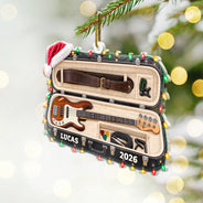 Christmas,Gift For Men,Gift For Yourself,Gifts For Him,Guitar,Happy,Icon,Music - Christmas Gift For Guitar Lovers - Personalized Guitar Case Acrylic Ornament