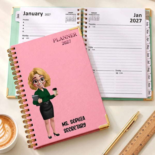 Confident,Gift For Colleagues,Top Market,Vector - Gift For Coworker, Teacher, Boss - Personalized Character With Name Journal