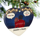 I Love You I'm Yours - Christmas Gift For Couple - Personalized Custom Heart Ceramic Ornament