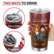 Besties Apparently We're Trouble Together - Gift For Best Friends - Personalized Custom Tumbler