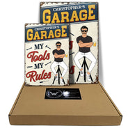 Retro Garage Fix Anything Except Stupid - Garage Home Decor - Personalized Custom Classic Metal Signs