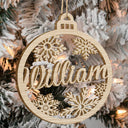 Family Custom Name Cut-out - Christmas Gift For Family - Personalized Wooden Cutout Ornament