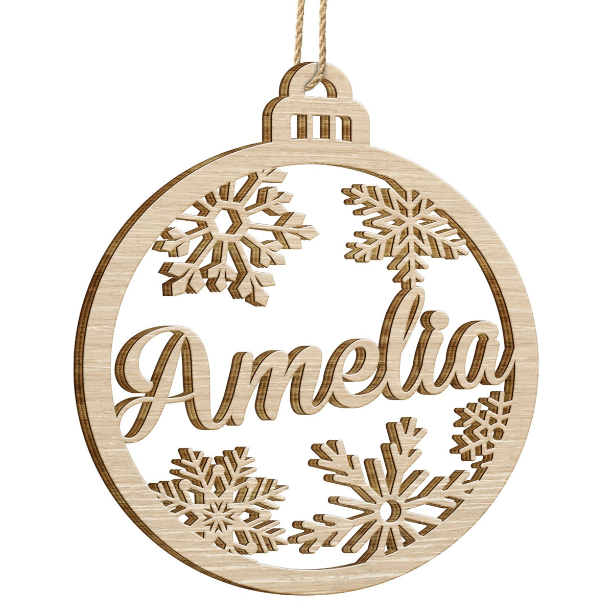 Family Custom Name Cut-out - Christmas Gift For Family - Personalized Wooden Cutout Ornament