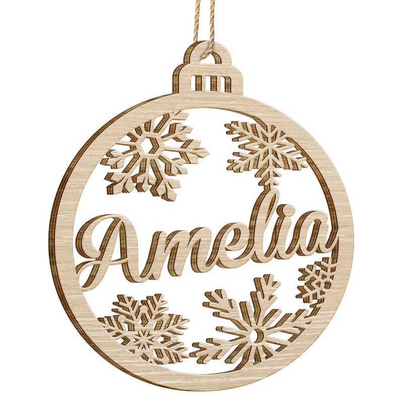 Family Custom Name Cut-out - Christmas Gift For Family - Personalized Wooden Cutout Ornament