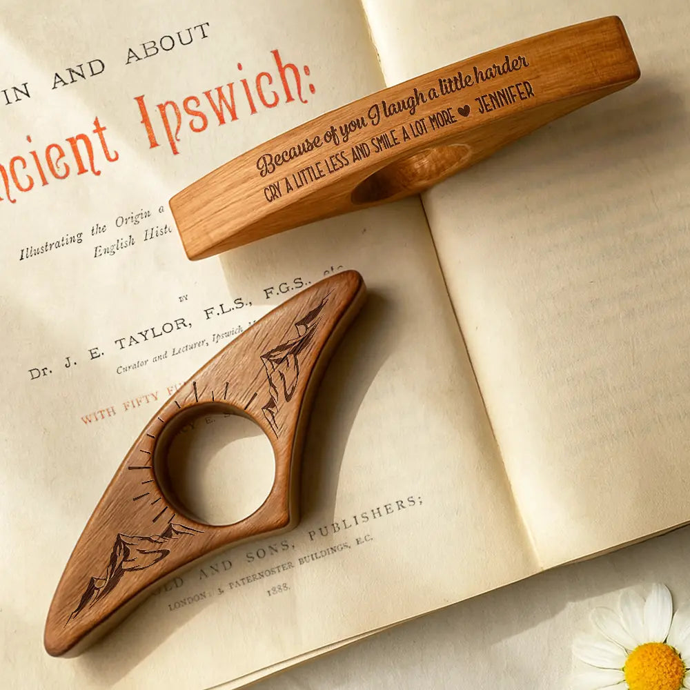 Gift For Bestie,Gift For Sisters,Happy,Gift For Brothers,Reading,Top Market - A True Friendship Is A Journey Without An End - Personalized Book Page Holder
