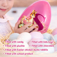Easter,Happy,Gift For Kids,Parents - Adorable Bunny Holding An Egg Basket - Personalized Fillable Egg