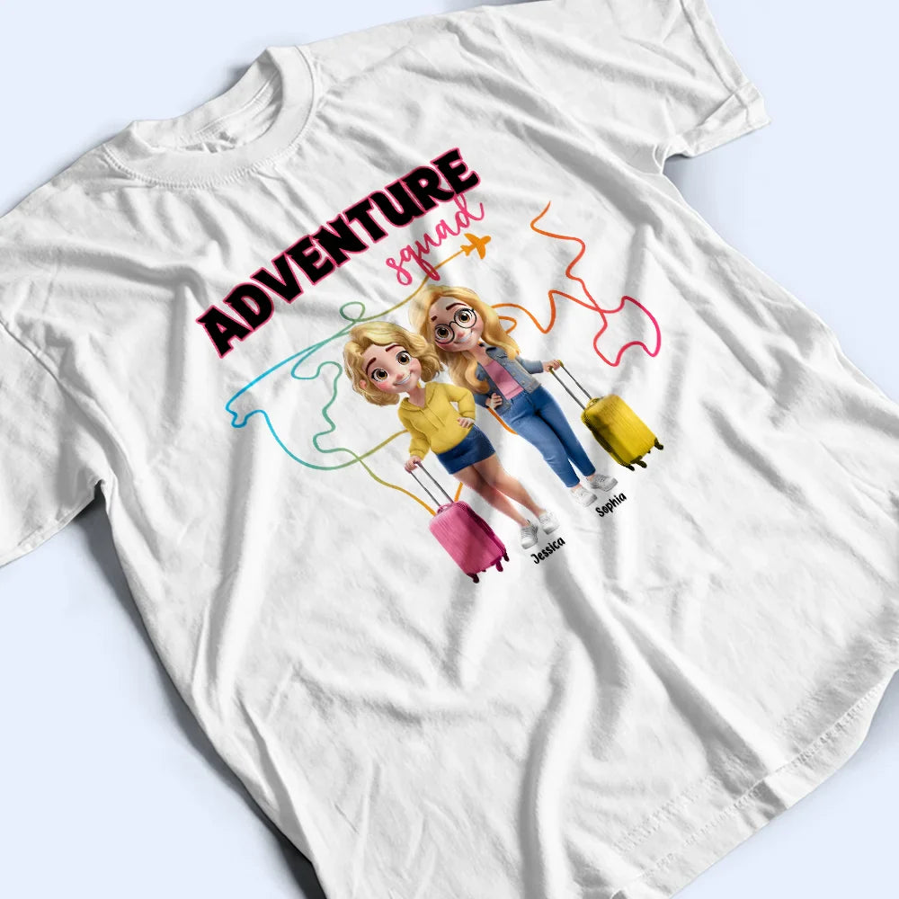 Travel,Gift For Bestie,Best friends' Hobby,Happy - Adventure Buddies 3D Effect - Personalized T Shirt