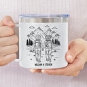 Gift For Couples,Old Couples,Gift For Husband,Gift For Wife,Gift For Boyfriend,Gift For Girlfriend,Happy - Adventure Partners For Life - Personalized 14oz Stainless Steel Tumbler With Handle