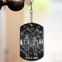Gift For Couples,Gift For Husband,Old Couples,Gift For Wife,Gift For Boyfriend,Gift For Girlfriend,LGBT,Love - Adventure Partners For Life - Personalized Aluminum Keychain