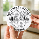 Gift For Couples,Gift For Husband,Old Couples,Gift For Wife,Gift For Boyfriend,Gift For Girlfriend,LGBT,Love - Adventure Partners For Life - Personalized Ceramic Coaster