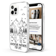 Gift For Couples,Gift For Husband,Old Couples,Gift For Wife,Gift For Boyfriend,Gift For Girlfriend,LGBT,Love - Adventure Partners For Life - Personalized Clear Phone Case