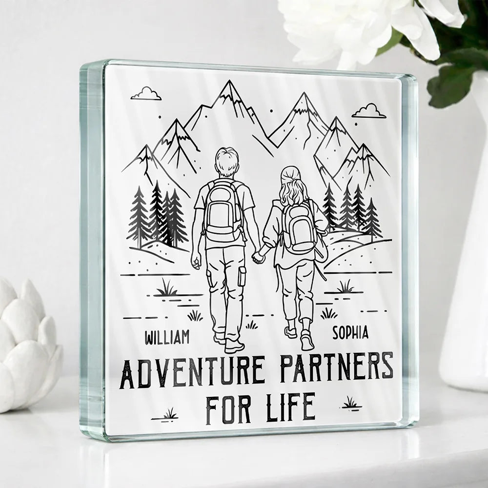 Adventure Partners For Life - Personalized Custom Shaped Acrylic Plaque