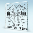 Gift For Couples,Gift For Husband,Old Couples,Gift For Wife,Gift For Boyfriend,Gift For Girlfriend,LGBT,Love - Adventure Partners For Life - Personalized Custom Shaped Acrylic Plaque