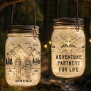 Adventure Partners For Life - Personalized Mason Jar Light