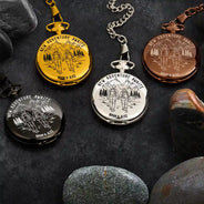 Gift For Couples,Old Couples,Gift For Husband,Gift For Wife,Gift For Boyfriend,Gift For Girlfriend,Happy - Adventure Partners For Life - Personalized Pocket Watch