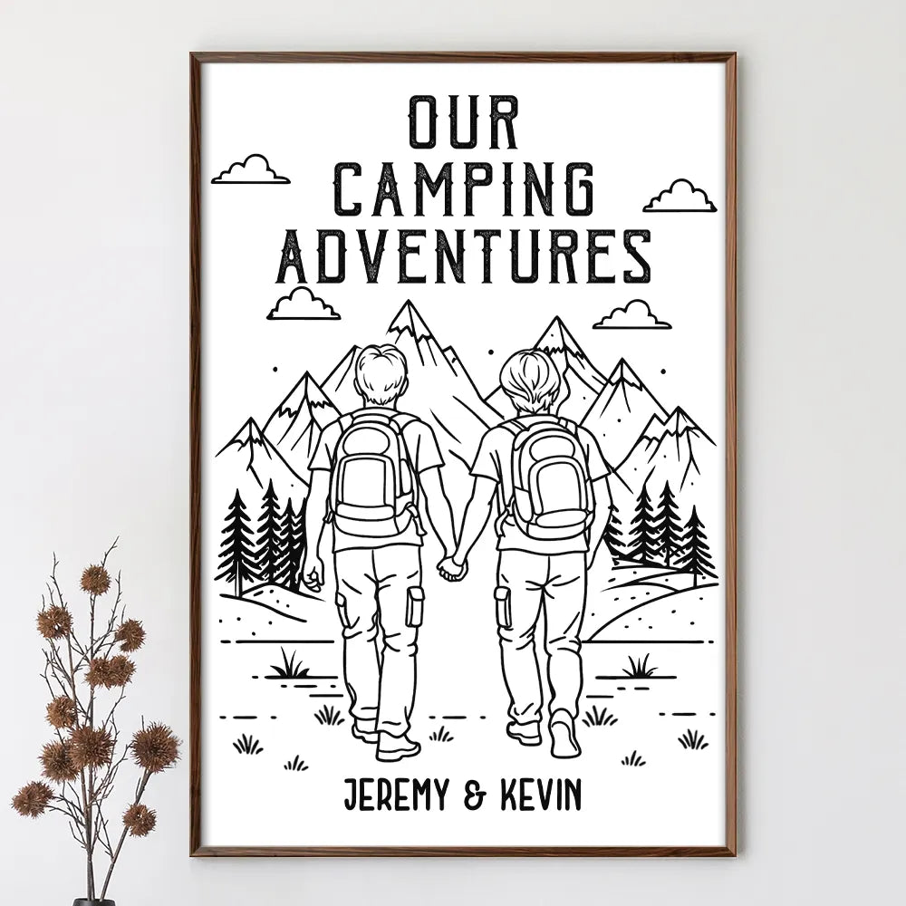 Gift For Couples,Gift For Husband,Old Couples,Gift For Wife,Gift For Boyfriend,Gift For Girlfriend,LGBT,Love - Adventure Partners For Life - Personalized Poster