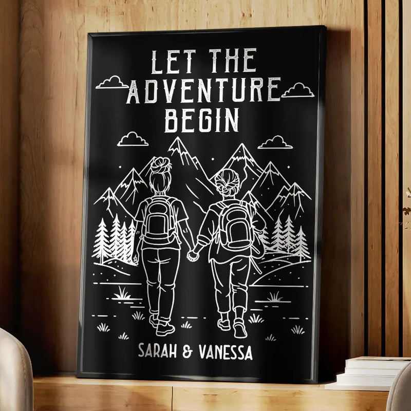 Gift For Couples,Gift For Husband,Old Couples,Gift For Wife,Gift For Boyfriend,Gift For Girlfriend,LGBT,Love - Adventure Partners For Life - Personalized Poster