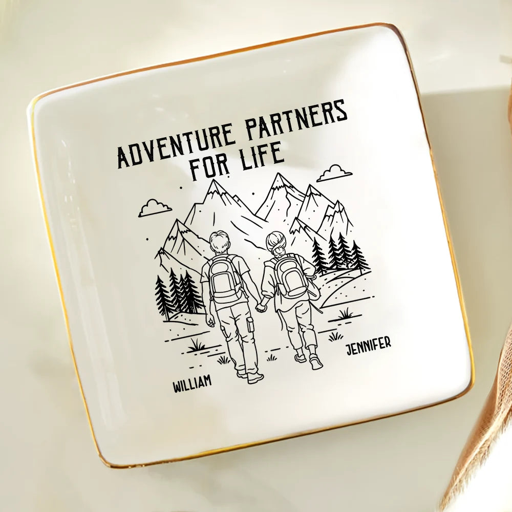Adventure Partners For Life - Personalized Ring Dish