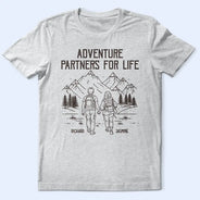 Gift For Couples,Old Couples,Gift For Husband,Gift For Wife,Gift For Boyfriend,Gift For Girlfriend,Happy - Adventure Partners For Life - Personalized T Shirt