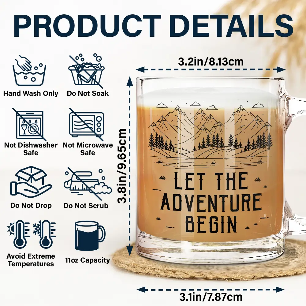 Gift For Couples,Gift For Husband,Old Couples,Gift For Wife,Gift For Boyfriend,Gift For Girlfriend,LGBT,Love - Adventure Partners For Life Couple Line Art - Personalized Glass Mug