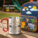 Happy,Camping,Campsite,Gift For Yourself,Gift For Women,Gift For Men - Adventure Partners For Life SKetch - Personalized Carabiner Mug