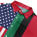 No Custom,America 250th,Independence Day - Afro American Flag 1776 Eagle America 250th - Hawaiian Shirt