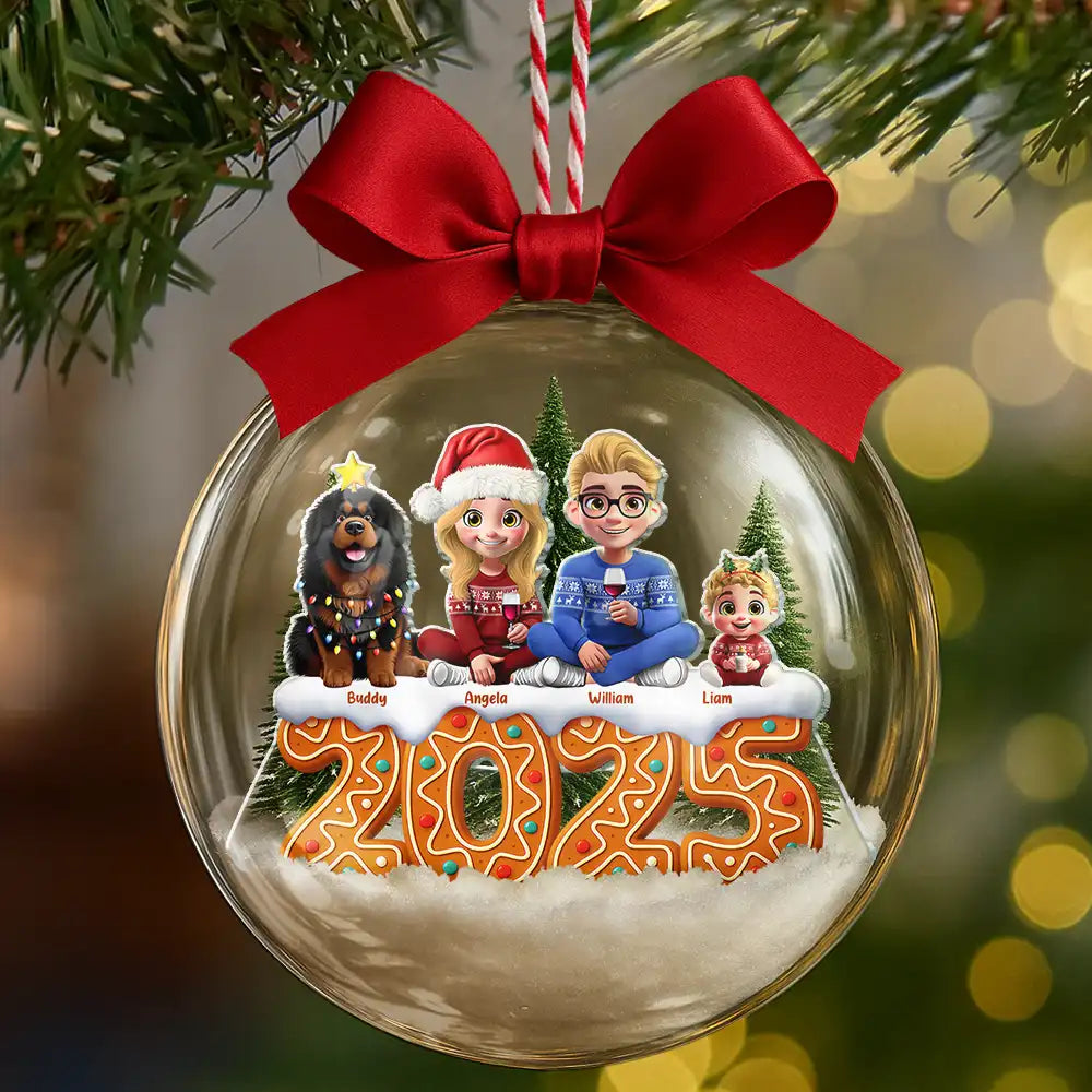 All Family 3D Effect - Personalized 3D Acrylic Ball Ornament