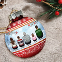Family, Christmas, Love - All Hearts Come Home For Christmas - Personalized Ball Ornament