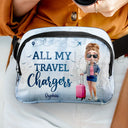 Gift For Yourself,Gift For Women,Gift For Men,Travel,Happy - All My Charging Sh*t - Personalized Crossbody Belt Bag