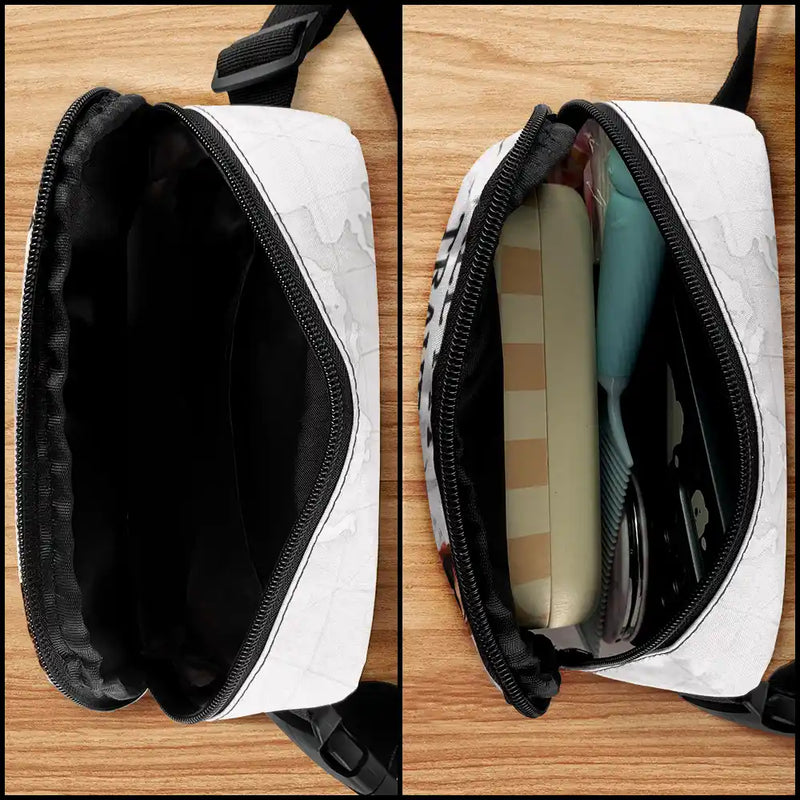 Gift For Yourself,Gift For Women,Gift For Men,Travel,Happy - All My Charging Sh*t - Personalized Crossbody Belt Bag