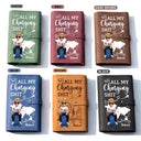 Gift For Yourself, Gift For Women, Gift For Men, Travel, Happy - All My Charging Stuff - Personalized Leather Cable Bag