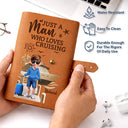 All My Travel Crap - Personalized Leather Cable Bag