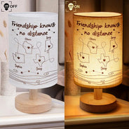 Love, Long Distance, Gift For Couples, Gift For Bestie, Gift For Sibling - Always Under The Same Sky Long Distance Relationship - Personalized Fabric Lamp