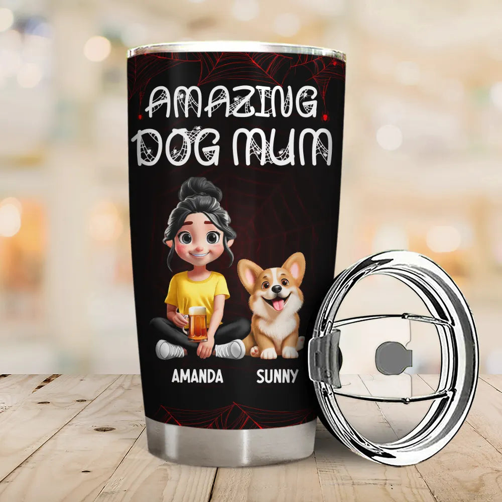 Pet Lovers, Pet Mom, Pet Dad, Dog Lovers, Dog Mom, Dog Dad, Happy - Amazing Dog Dad Dog Mom - Personalized Tumbler