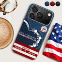 Gift For Husband,Gift For Yourself,Gift For Men,Gift For Father,Gift For Grandpa,Independence Day,America 250th,Love - America 250 Anniversary Grandpa Dad Kids Handprints - Personalized Clear Phone Case