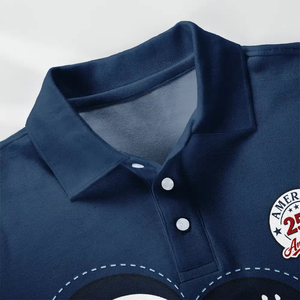 Gift For Husband,Gift For Yourself,Gift For Men,Gift For Father,Gift For Grandpa,Independence Day,America 250th,Love - America 250 Anniversary Grandpa Dad Kids Handprints - Personalized Polo Shirt